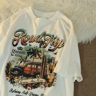 Áo in hình dáng rộng áo thun unisex áo vintage áo y2k cá tính