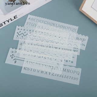 Bộ 8 Khuôn Vẽ Trang Trí Sổ Tay / Tường DIY Hình Động Vật / Lượn Sóng / Chữ Cái