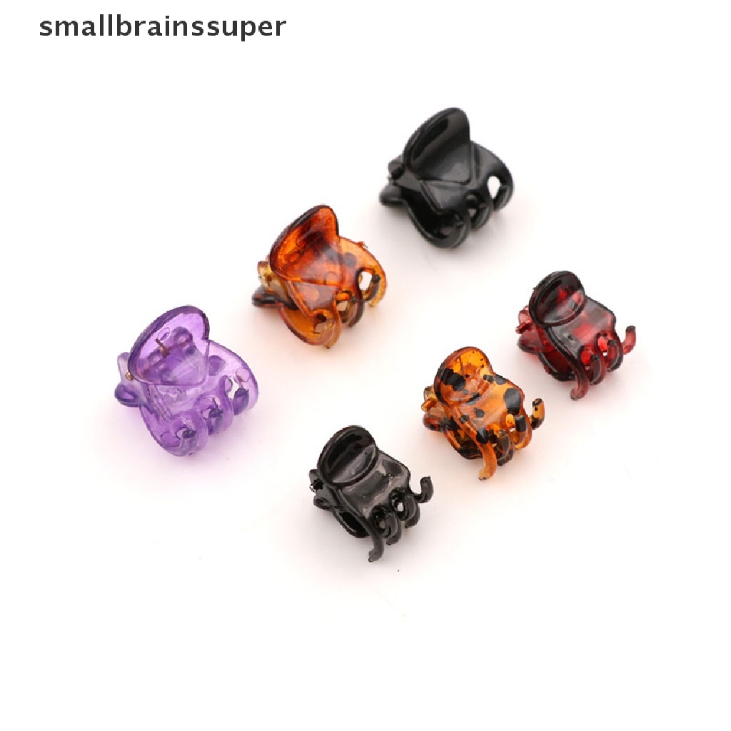 Set 12 Kẹp Tóc Càng Cua Nhỏ Bằng Nhựa Màu Đen