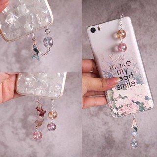 Nút Chống Bụi Lỗ Cắm Điện Thoại Di Động / Cáp Sạc / Truyền Dữ Liệu Hình Quả Cầu Pha Lê Ji Pha Lê Chống Bụi diy