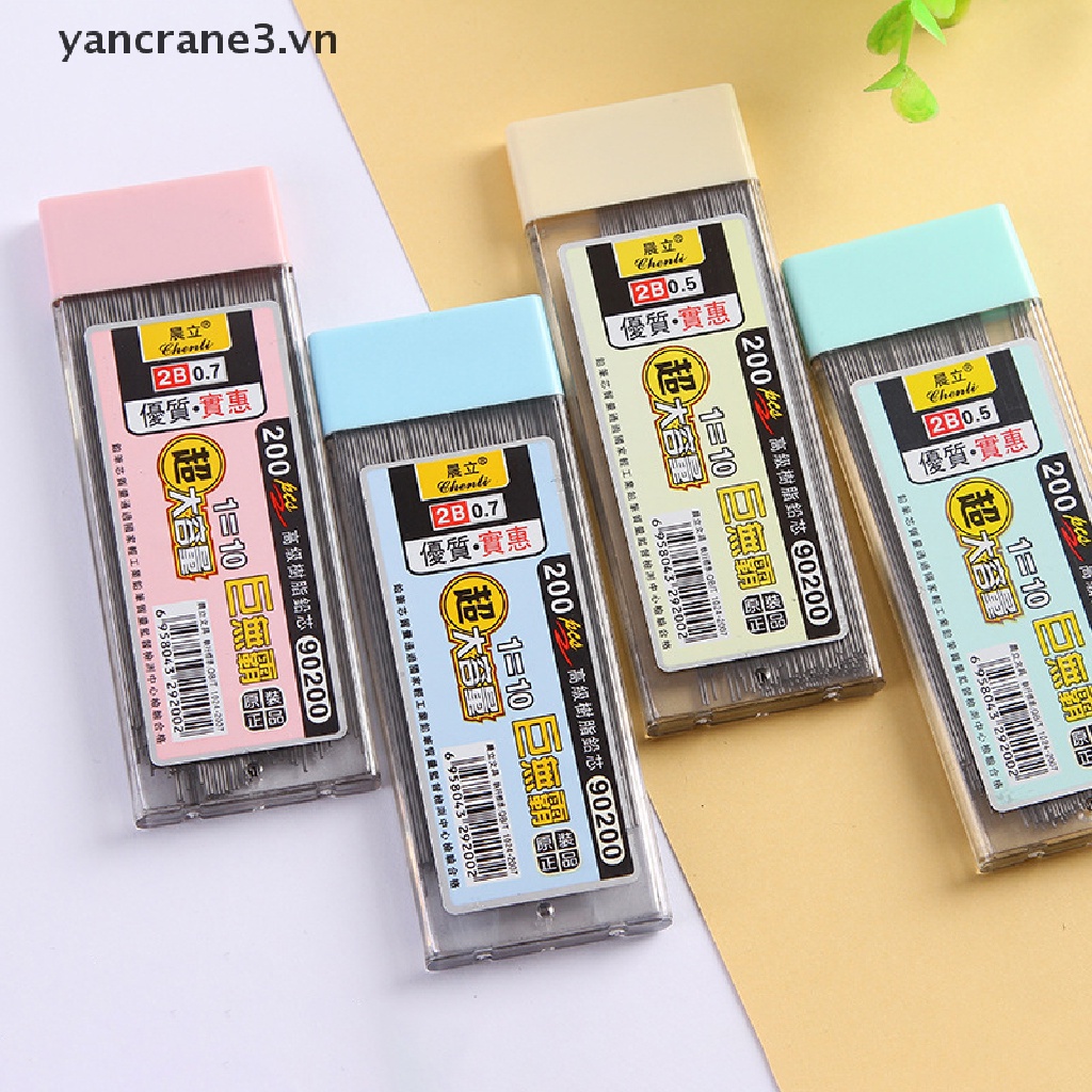 Hộp 200 Lõi Bút Chì Bấm 2B Ngòi 0.5 / 0.7mm Tự Động Cho Học Sinh / Văn Phòng