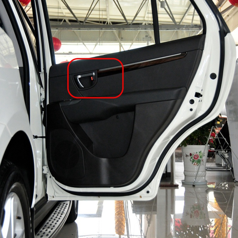 Tay nắm cửa trong nội thất phía trước hoặc phía sau cho 2007-2012 Hyundai Santa Fe W / Núm đen