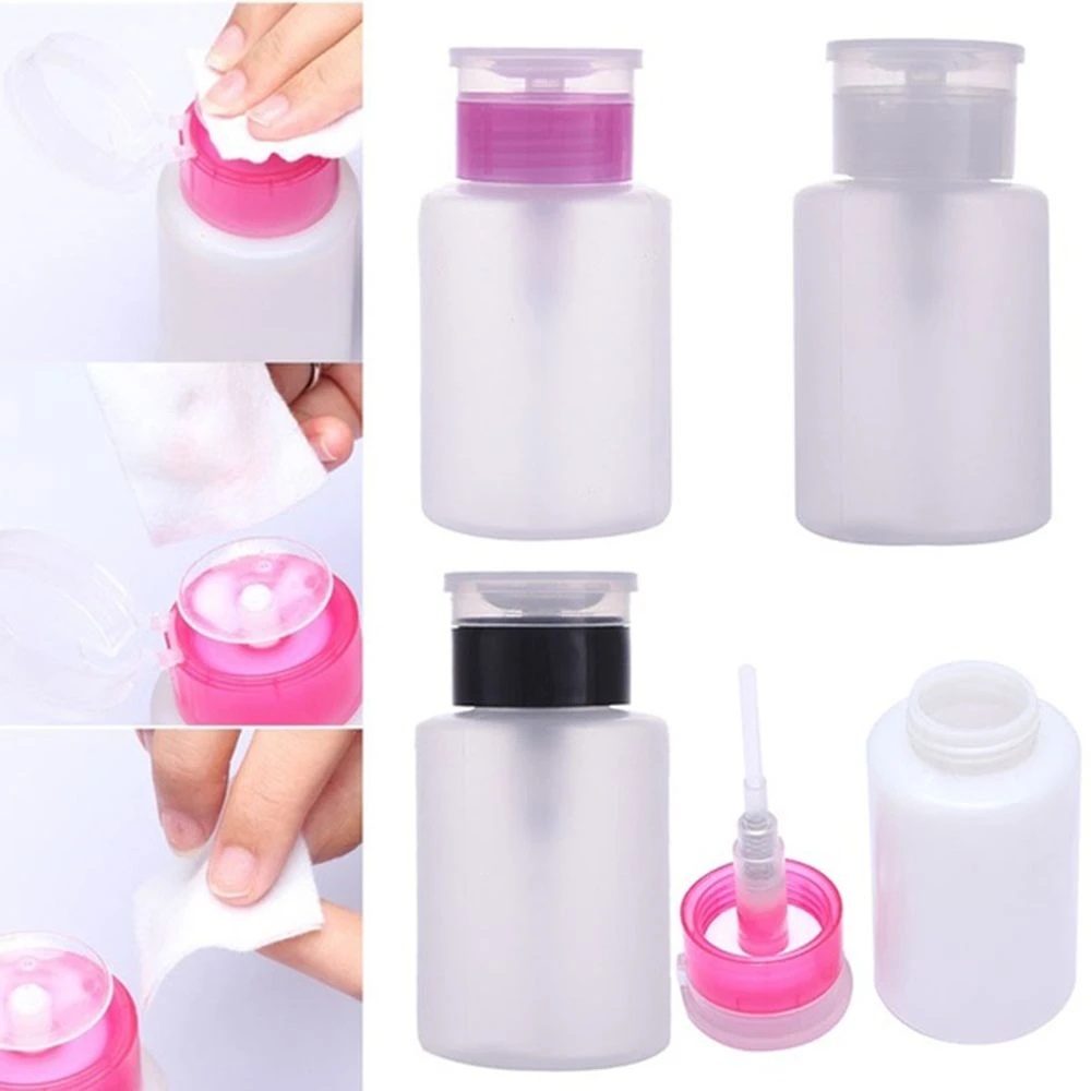 Chai Nhựa Rỗng 4 Màu Dạng Nhấn Đựng Dung Dịch Tẩy Sơn Móng Tay 60ml