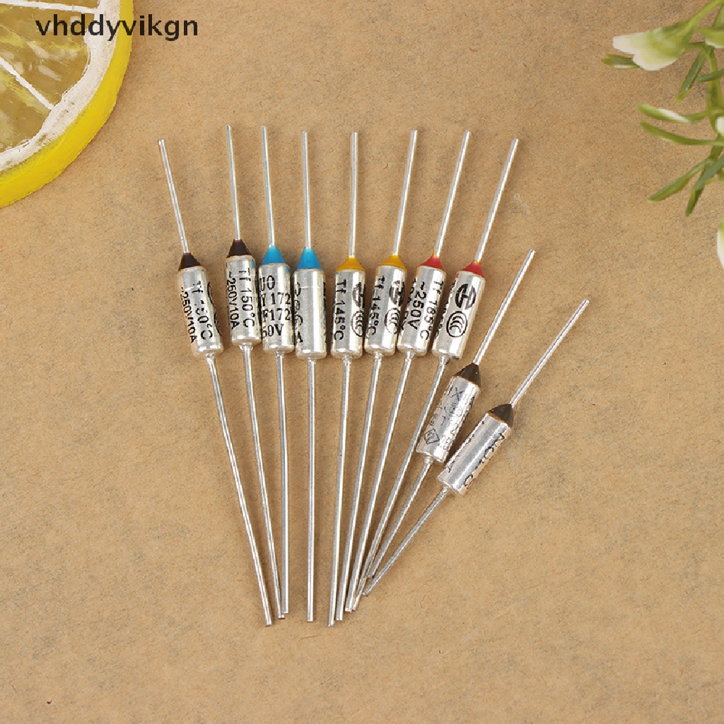 Bộ 10 Cầu Chì Nhiệt 10A 15A 250V 142° 150° 172° 185° 216° Vn vn vn vn vn