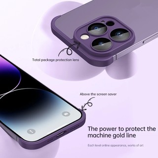 [Jlk] Ốp điện thoại bảo vệ góc cạnh cho iPhone 16 ProMax 15 14 13 Plus 12 Pro Max Vỏ bảo vệ ống kính silicon mềm