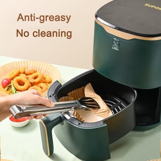 Set 50 Miếng Giấy Lót Nồi Chiên Hình Khuôn Bánh - Giảm Thiểu Tối Đa Dầu Mỡ Bám Vào Nồi Chiên(có vỉ)