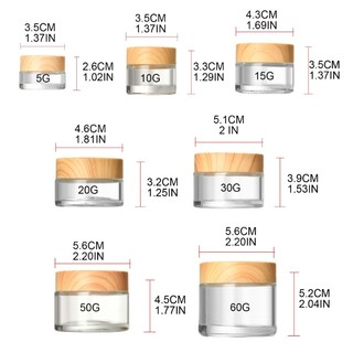 Hộp đựng mỹ phẩm thủy tinh Jay 1PC có nắp đậy cho mẫu trang điểm kem dưỡng da mỹ phẩm