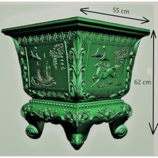 Khuôn đúc chậu vuông rộng 55 cao 62 cm