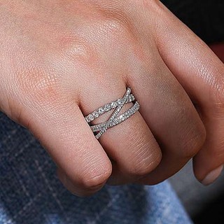 S925 Bạc Zircon Nhẫn Đơn Giản Trang Sức Thời Trang Sinh Viên Nhẫn Cưới Nữ Bán Buôn Quà Tặng