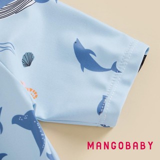 Mg-cute Bé Trai Đồ Bơi Hoạt Hình In Hình Cá Mập Tập Đi Bộ Đồ Tắm Trẻ Em Đồ Bơi Tay Ngắn Bộ Đồ Bơi