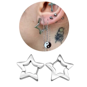 GODD Thép không gỉ Pentagram Ngôi Sao Bông Tai Ngọt Ngào Ngôi Sao Bông Tai Trang Sức Thời Trang Khuyên Tai Sinh Nhật