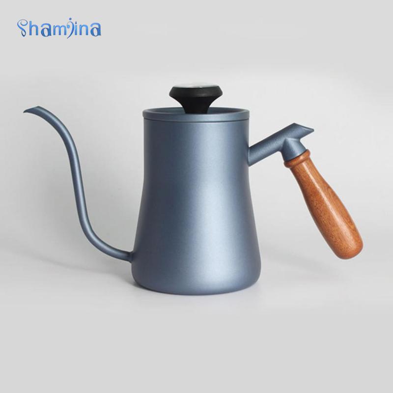 Ấm đun nước SHAMJINA bằng thép không gỉ 550ml cổ ngỗng miệng dài hẹp có ...