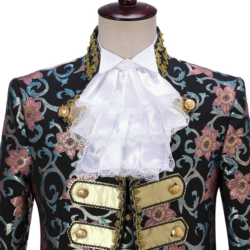 YOIOIOI Unisex Trang Phục Hóa Trang Phụ Kiện Còng Và Ren Xù Satin Jabot Bộ Cổ Áo
