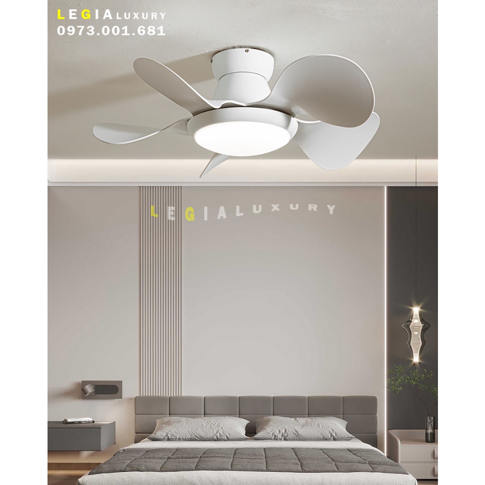 Ảnh Quạt Trần Mini Gió Mạnh LÊ GIA LGFAN731T - Chiều Cao 25cm - Sải Cánh 74cm - Bảo Hành 5 Năm 2