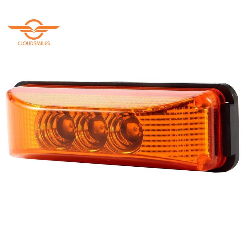 3 Led 3.9Inch Car Truck Side Marker Light Tail Rear Lamps Indicator Marker 10-24V For Trailer Rv Boat Lorry