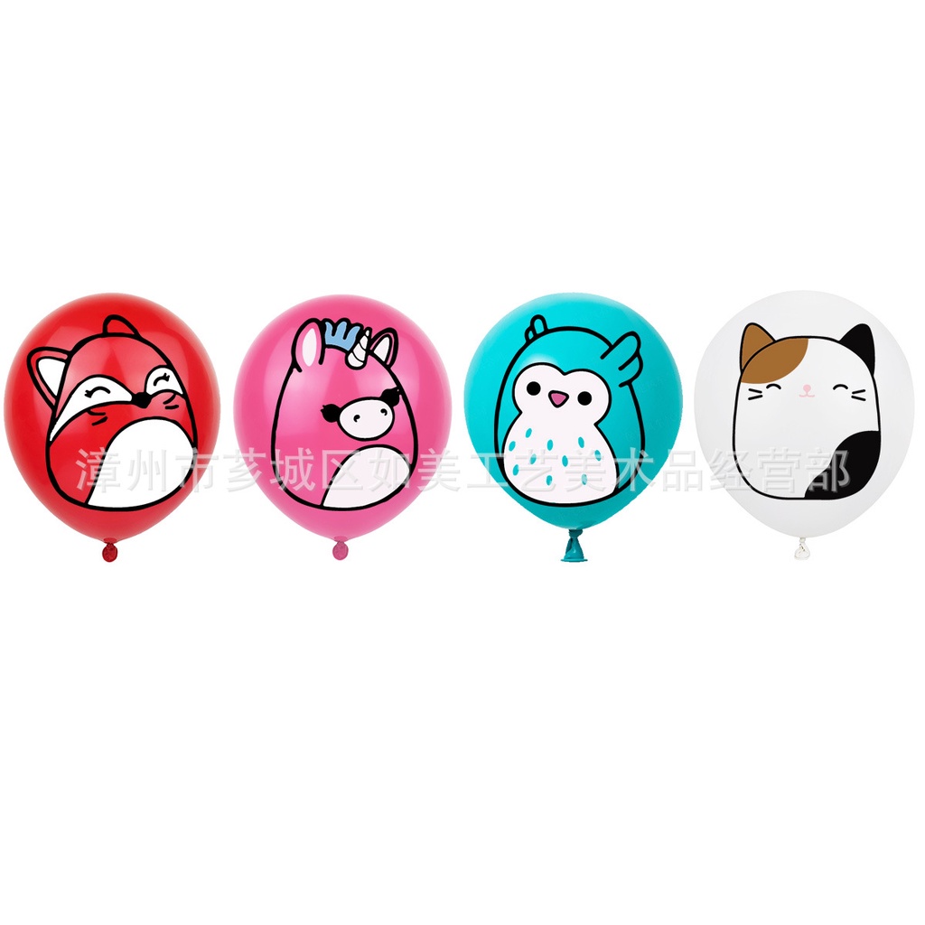 BH2 squishmallow Chủ Đề Trẻ Em Sinh Nhật Trang Trí Biểu Ngữ Bánh topper Bóng Bộ Cung Cấp HB2