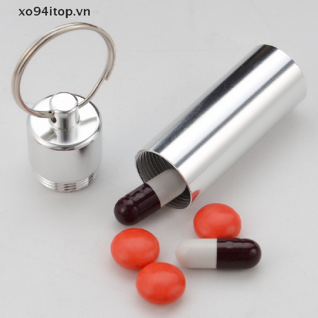 Hộp Đựng Tăm Xỉa Răng Bằng Nhôm Chống Thấm Nước Có Móc Khóa Tiện Dụng Mang Theo Du Lịch / Cắm Trại