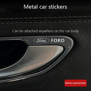 Miếng Dán Kim Loại In Logo 3D Sáng Tạo Trang Trí Nội Thất Xe Hơi Ford Fiesta Ranger T6 / T7 / T8 Focus Territory Everest Ecosport Ka Focus