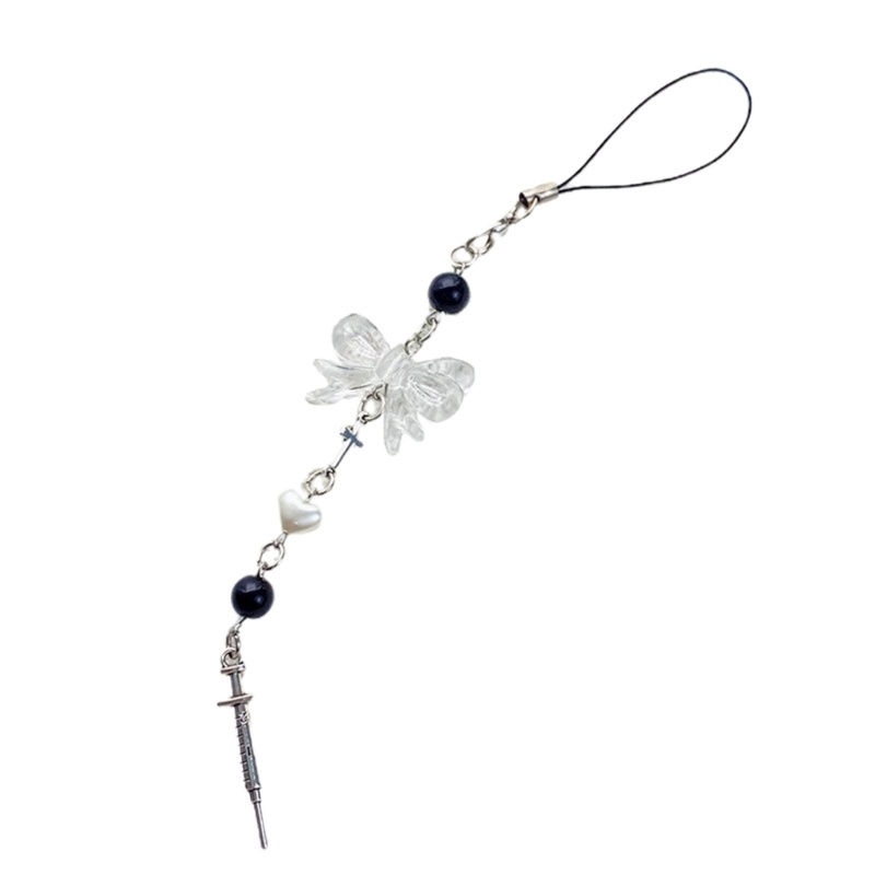 Ppy Móc Khóa Cho Túi Điện Thoại Dễ Thương Cross-Bow Charm Nữ Dây Đeo Dây Đính Hạt Dây Xích