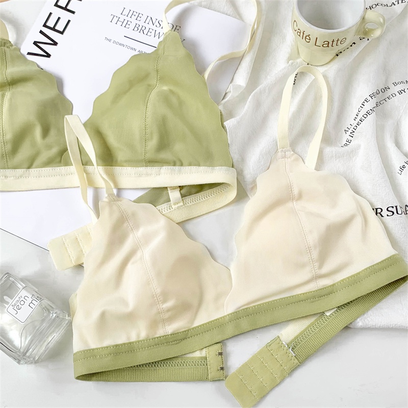 Áo Lót Nâng Ngực Không Gọng Không Đường May Siêu Mỏng Thoải Mái Thiết Kế Tai Thỏ Size 32-38AB Dành Cho Nữ