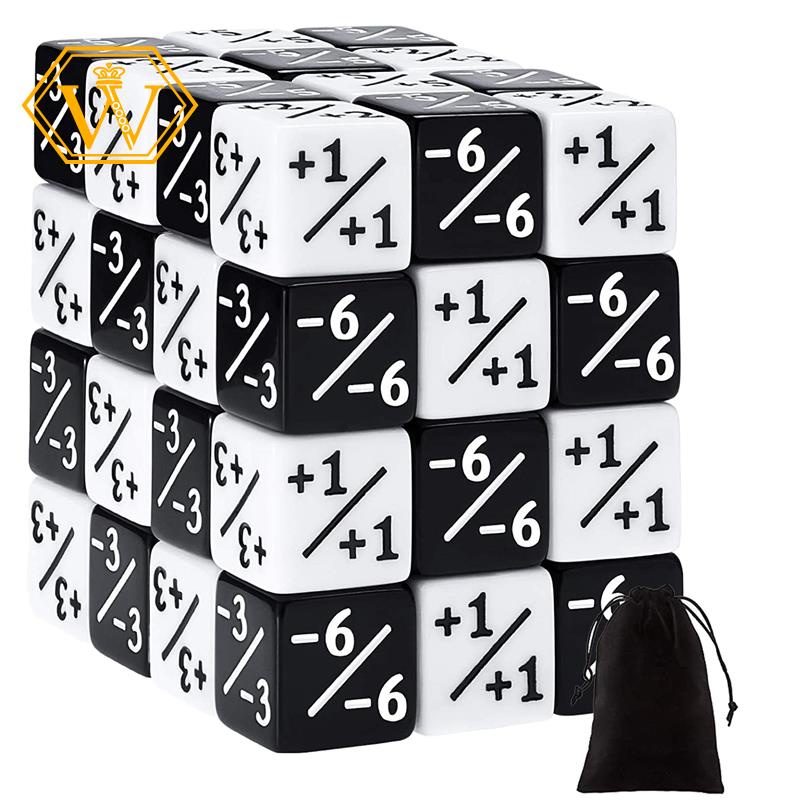 Lot de 24 compteurs de dés, dés D6 pour CCG, jeu de cartes Lot de 24 compteurs de dés, dés D6 pour CCG, jeu de cartes