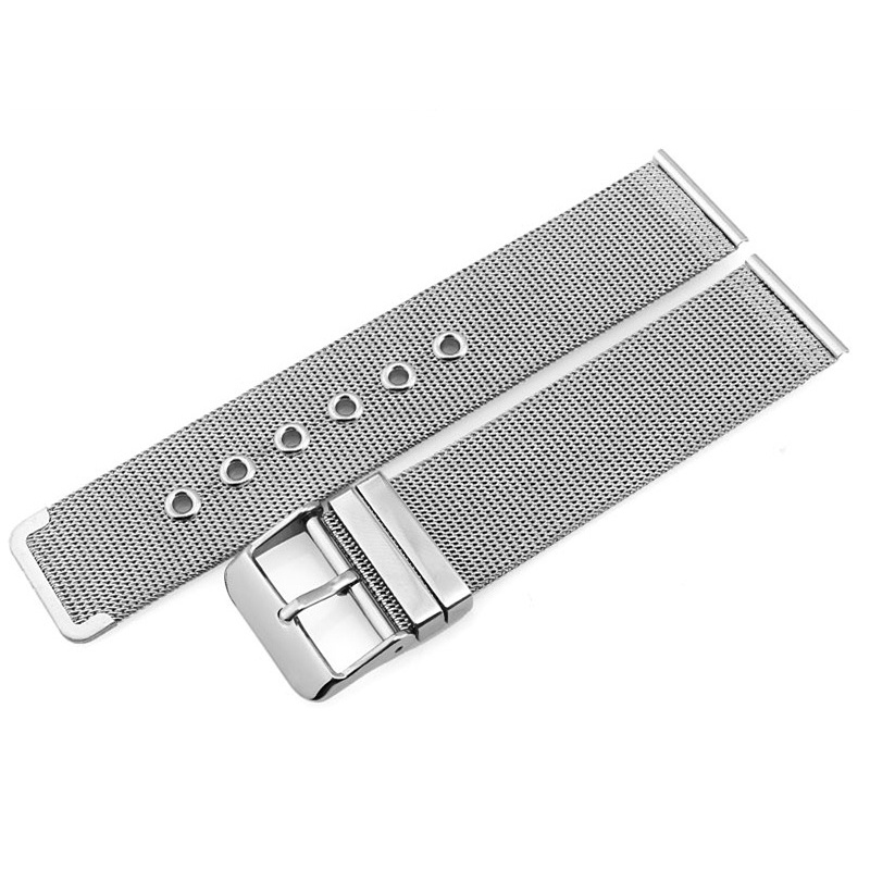 Dây Đeo Đồng Hồ Bằng Thép Không Gỉ 0.4 Dạng Lưới 18mm 20mm 22mm 24mm