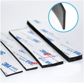 Chiều dài 300 / 1000mm Màu đen Dải niêm phong silicon tự dính Chống trượt Hấp thụ sốc Seal Up Pad Chiều rộng 10 / 20 / 30 / 40 / 50mm
