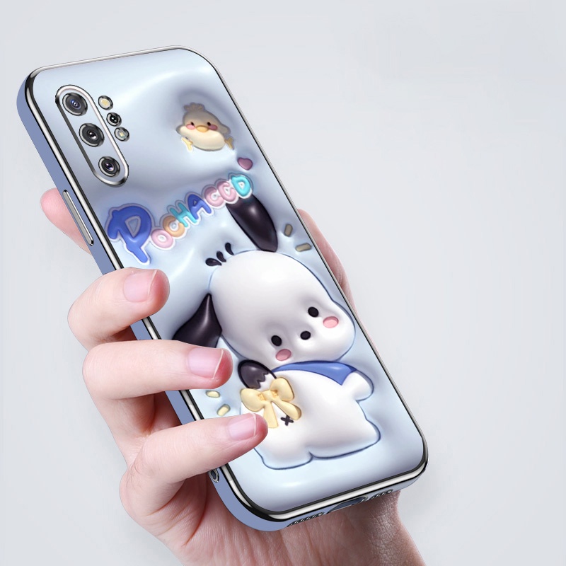 Ốp điện thoại hiệu ứng hình ảnh 3D cho Samsung Galaxy Note 10 Plus Note 10 + Note 10 Pro Note 20 Họa tiết động vật và thực vật siêu dễ thương Vỏ điện thoại di động bao gồm tất cả có dây buộc