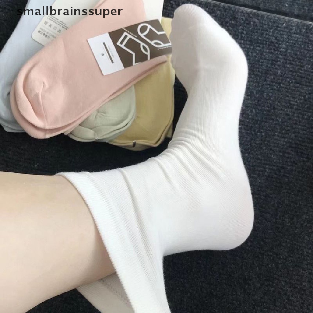 Vớ Len Cotton Dài Màu Trơn Thời Trang Cho Nữ SBS