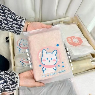 Túi Đựng Giày / Đồ Lót Trong Suốt Họa Tiết Hoạt Hình Có Khóa Kéo Tiện Lợi Khi Đi Du Lịch