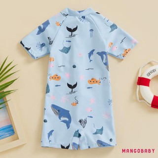 Mg-cute Bé Trai Đồ Bơi Hoạt Hình In Hình Cá Mập Tập Đi Bộ Đồ Tắm Trẻ Em Đồ Bơi Tay Ngắn Bộ Đồ Bơi