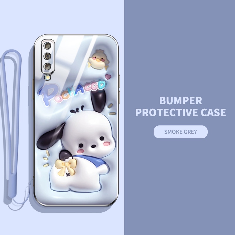 Ốp Điện Thoại Hiệu Ứng Hình Ảnh 3D Cho Samsung Galaxy A7 2018 A750 Họa Tiết Động Vật Và Thực Vật Dễ Thương Mỏng Bao Gồm Tất Cả Vỏ Điện Thoại Di Động Có Dây Buộc
