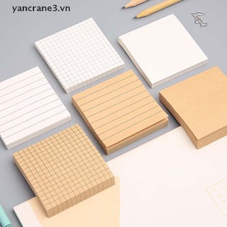 3.vn Giấy ghi chú ca rô màu trơn Tiện lợi cho văn phòng / trường học