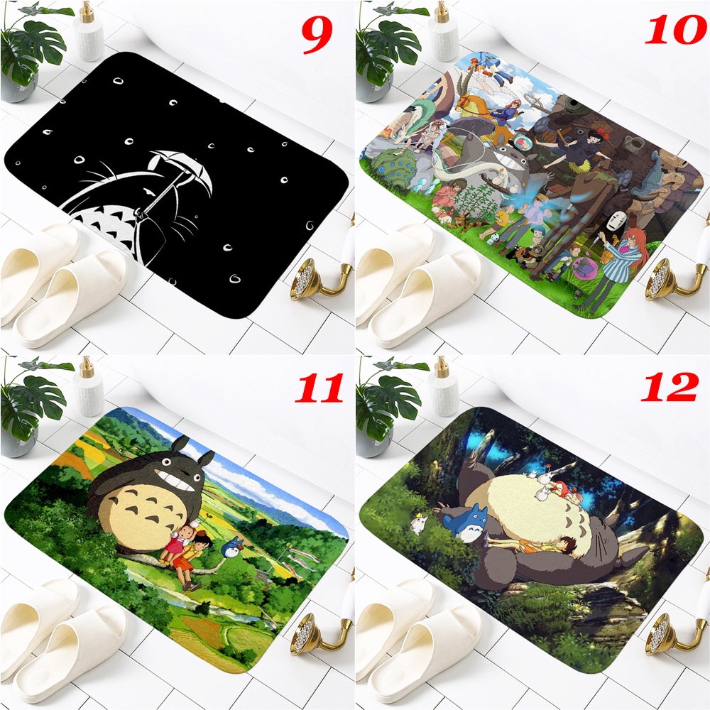 Thảm lót cửa chùi chân Chống Trượt Hình Totoro Dễ Thương 60x40cm