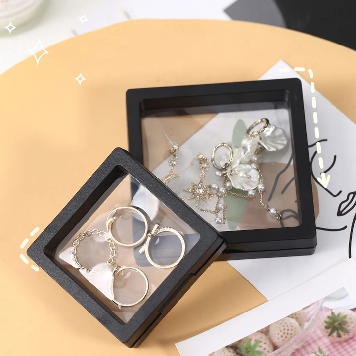 Set 5 Hộp Đựng Trang Sức Màng Pe Trong Suốt - Hộp Trang Sức Mini Trưng Bày Nữ Trang