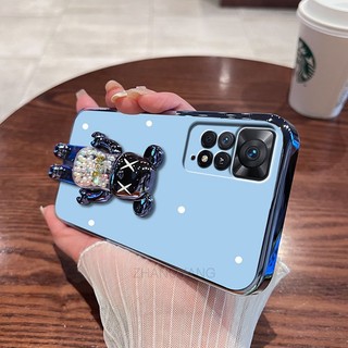 ốp lưng Redmi note 11 Pro Redmi note 11 Redmi note 11s Ốp Điện Thoại TPU Trong Suốt Mạ Điện Có Giá Đỡ Hình Gấu Cho Redmi note 11 Pro Redmi note 11 Redmi note 11s