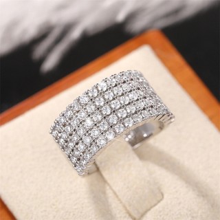 Nhẫn Mạ Bạc 925 Đính Đá Zircon Đơn Giản Thời Trang