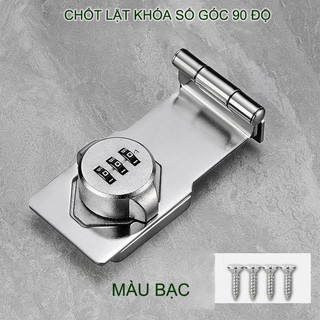 (HÀNG TỐT) Chốt cửa lật khóa số góc 90 độ dùng cho hòm, tủ, ngăn kéo bàn, cửa các loại