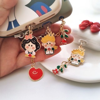 Nút Bịt Chống Bụi Cho Cổng Sạc Điện Thoại Di Động diy Hình Bạch Tuyết Hoàng Tử Bé