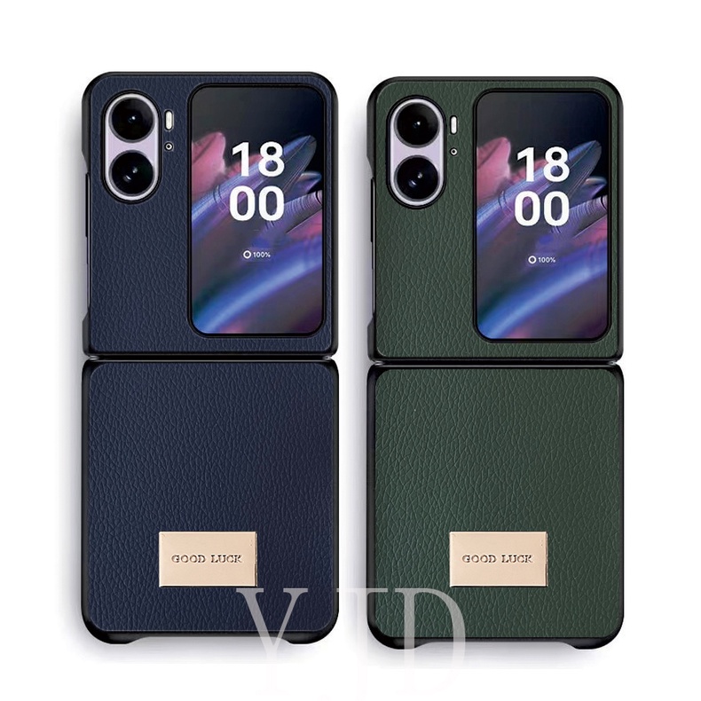 Ốp Điện Thoại Da Siêu Mỏng Màu Trơn Chống Sốc Cho OPPO Find N2 Flip 5G