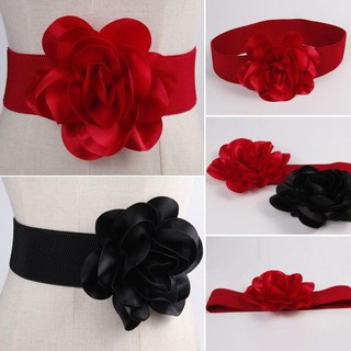 Dây Thắt Lưng Cummerbund Hoa Lớn Phù Hợp Với Đầm Nữ, Phong Cách Vintage Cổ Điển