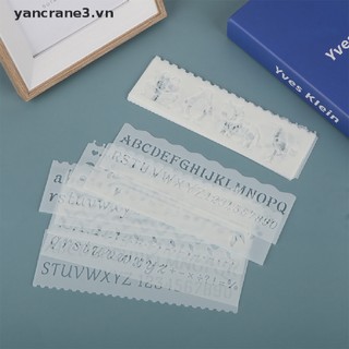 Bộ 8 Khuôn Vẽ Trang Trí Sổ Tay / Tường DIY Hình Động Vật / Lượn Sóng / Chữ Cái