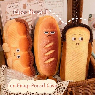 Túi Đựng Bút Hình Bánh Mì Nướng Hoạt Hình Dễ Thương Sức Chứa Lớn
