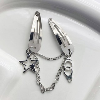 Nice Lưới Đỏ Dây Xích Ngôi Saọ - Kẹp Tóc Tính Cách Cho Cô Gái
