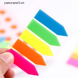 Set 100 Tờ Giấy Ghi Chú Tự Dính Hình Mũi Tên Màu Dạ Quang yancrane3.vn