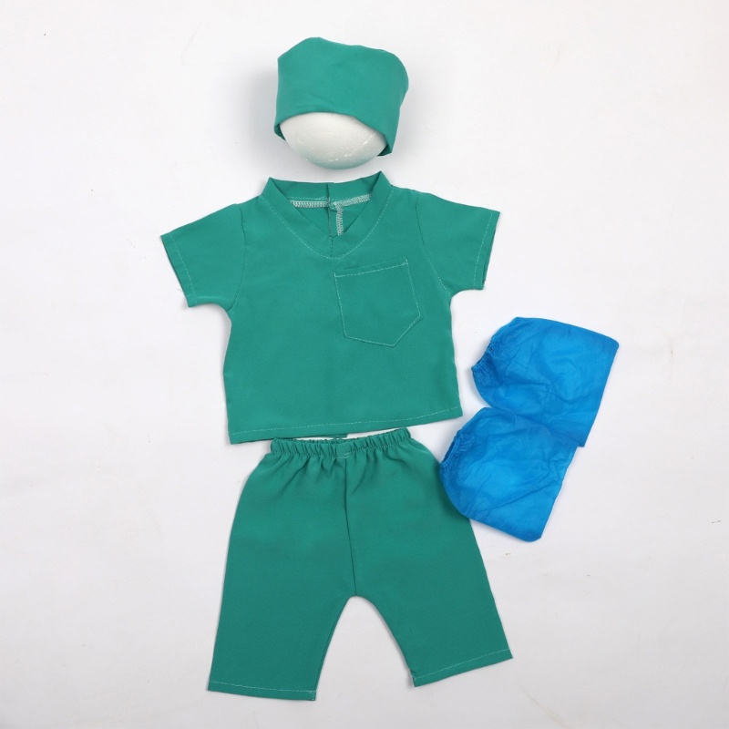 Dasbsug Trang Phục Sơ Sinh Mũ Áo Quần Trẻ Sơ Sinh Tắm Ảnh Quần Áo Bác Sĩ Trang Phục