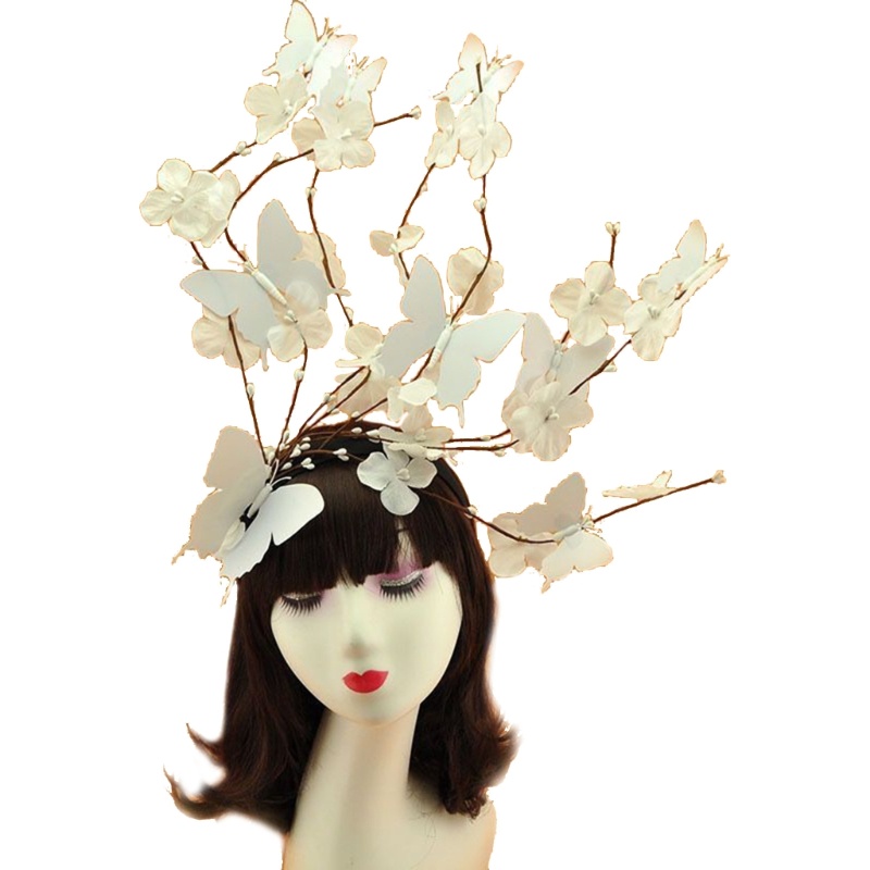 DASBSUG Bướm Fascininator Băng Đô Nữ Monarch Bướm Đầu Vương Miện