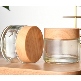 Hộp đựng mỹ phẩm thủy tinh Jay 1PC có nắp đậy cho mẫu trang điểm kem dưỡng da mỹ phẩm