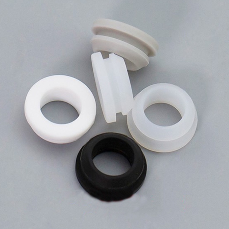 Trắng 17mm-50.6mm Cao Su Silicon Snap-on Grommet Lỗ Cắm Mũ Cuối Dây Bung Cáp Bảo Vệ Bush