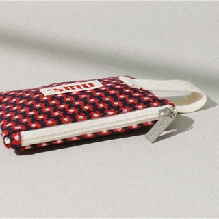 Masmarulez - Mini Strap pouch (15 types) / cotton pattern flower yellow pink black purple blue printed checked spring small cute korea fashion